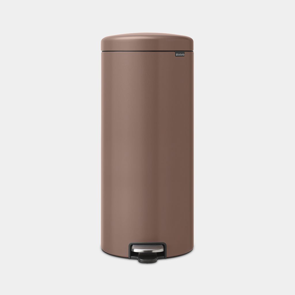 NewIcon Step on Trash Can 8 gallon (30L) - Satin Taupe