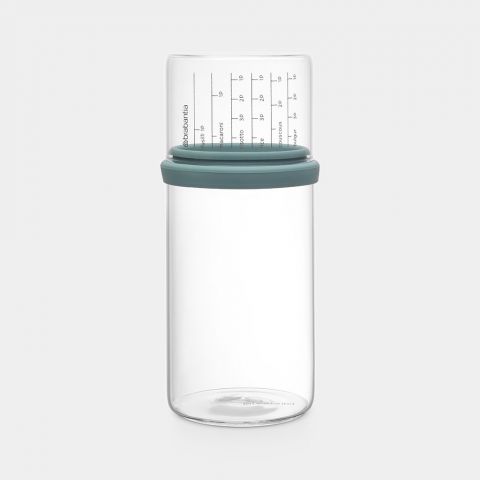 Storage Jar with Measuring Cup 1.1 quart (1L), Glass - Mint