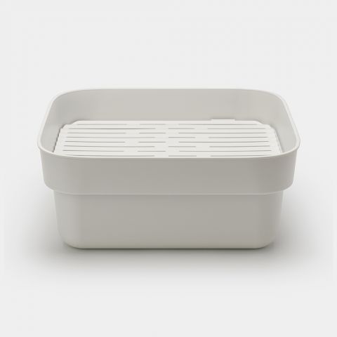 SinkSide Bac à vaisselle avec plateau de séchage - Light Grey