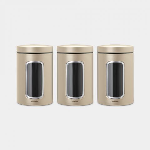 Boîtes à fenêtre Set de 3, 1,4 litre - Metallic Gold