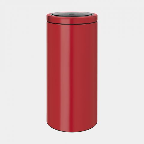 Touch Bin, 30 litres, couvercle plat, seau intérieur plastique - Passion Red