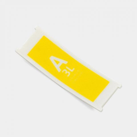 Plastic Capacity Tag, 3L Yellow