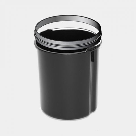 Plastic Inner Bucket with Handle and Upper Rim 5 litre - Black