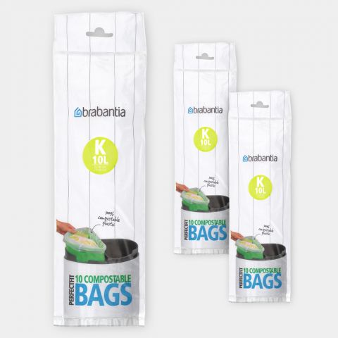 Bolsas de basura, biodegradables, (codigo K), 10 litros, 30 bolsas - 3