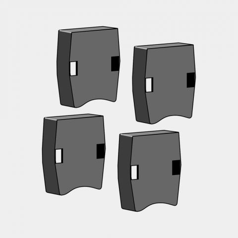 Capuchons pour bras rotatifs de séchoir rotatif Kit de 4 - Grey