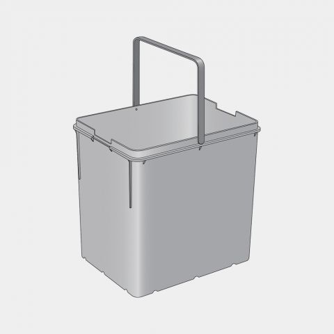 Plastic Inner Bucket Built-in Separator 2x18 litre - Grey