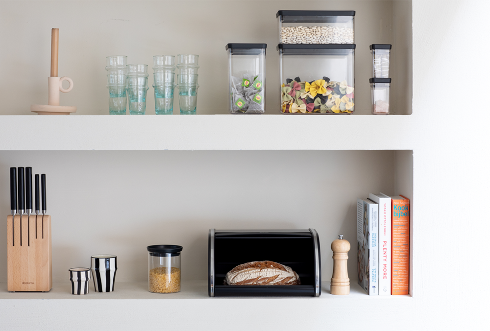 Brabantia Roll Top kutija za hljeb medium mat crna