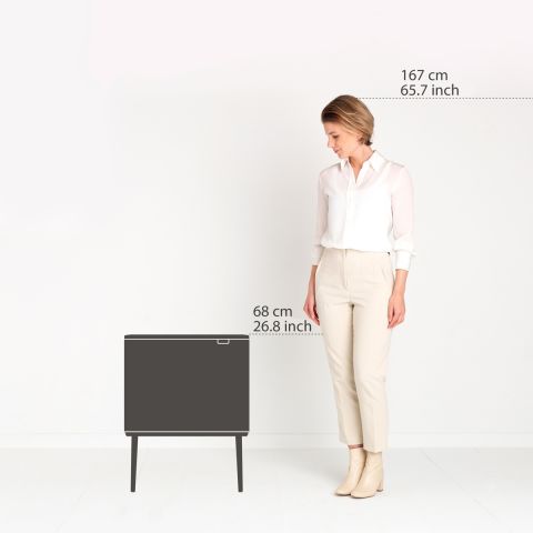 Bo Touch Bin 3 x 11 liter - White