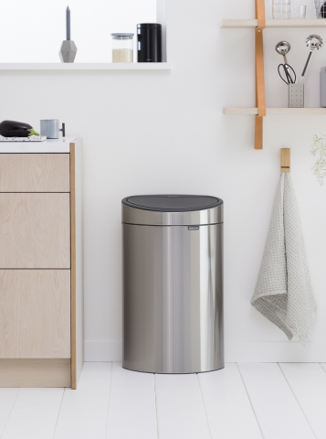 Touch Bin New Recycle 23 + 10 litre - Matt Steel