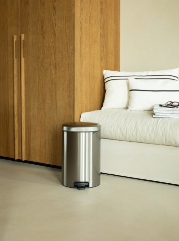 NewIcon Pedaalemmer 20 liter - Matt Steel Fingerprint Proof