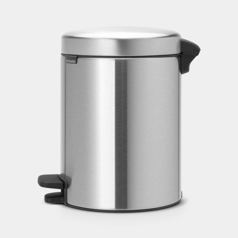 NewIcon Pedal Bin 5 litre - Matt Steel Fingerprint Proof