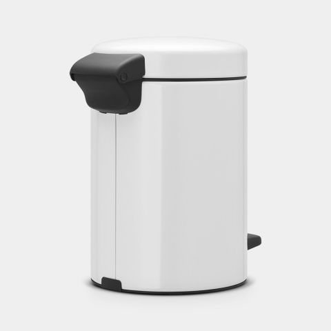 NewIcon Step on Trash Can 0.8 gallon (3 liter) - White
