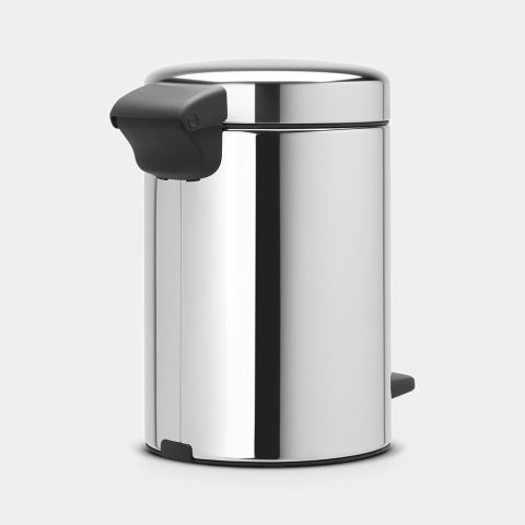NewIcon Step on Trash Can 0.8 gallon (3 liter) - Brilliant Steel