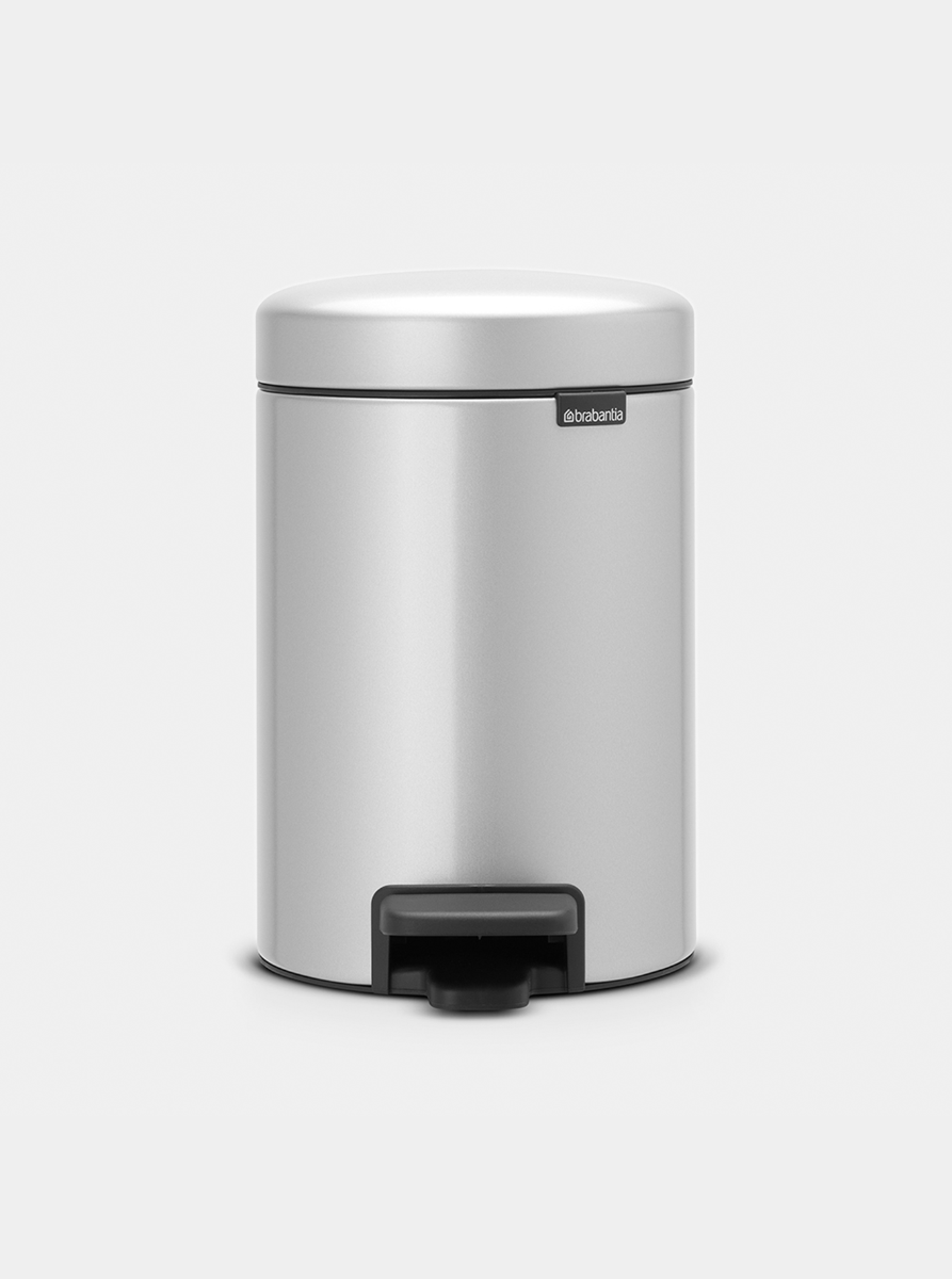 NewIcon Pedal Bin 3 litre - Metallic Grey