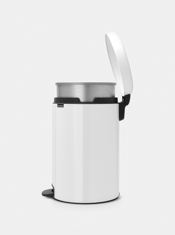 Cubo pedal newIcon 20 litros, cubo interior de meta - White