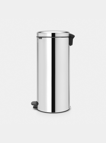 NewIcon Step on Trash Can 8 gallon (30 liter) - Brilliant Steel