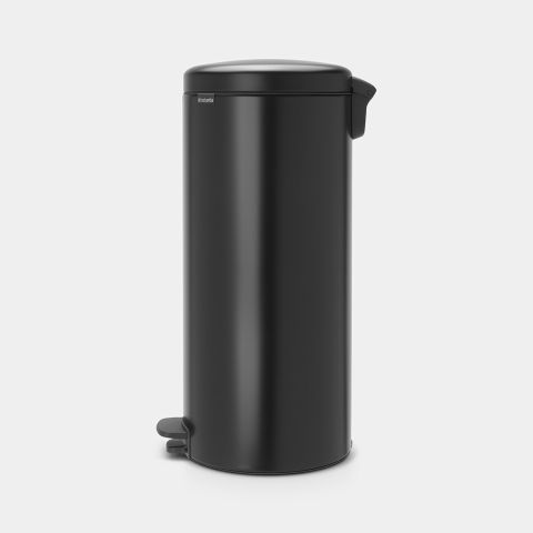NewIcon Step on Trash Can 8 gallon (30 liter) - Matte Black