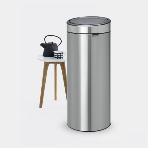 Touch Bin New 30 litre - Matt Steel Fingerprint Proof