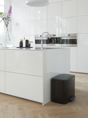 Bo Pedal Bin 3 x 11 litre - Matt Black