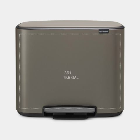 Bo Pedal Bin 36 litre - Platinum