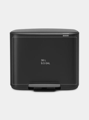 Bo Pedal Bin 36 litre - Matt Black
