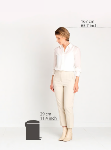 NewIcon Pedal Bin 5 litre - Mineral Concrete Grey