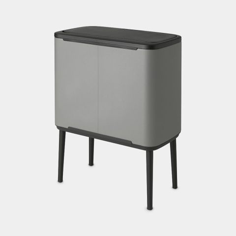 Bo Touch Trash Can 3 + 6 gallon (11 + 23L) - Mineral Concrete Gray