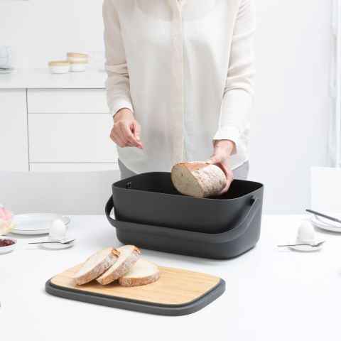 Nic Bread Bin Dark Grey