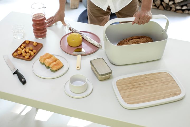 Nic Bread Bin Light Grey