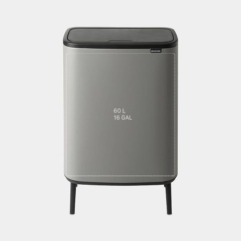 Bo Touch Bin Hi 60 litre - Mineral Concrete Grey