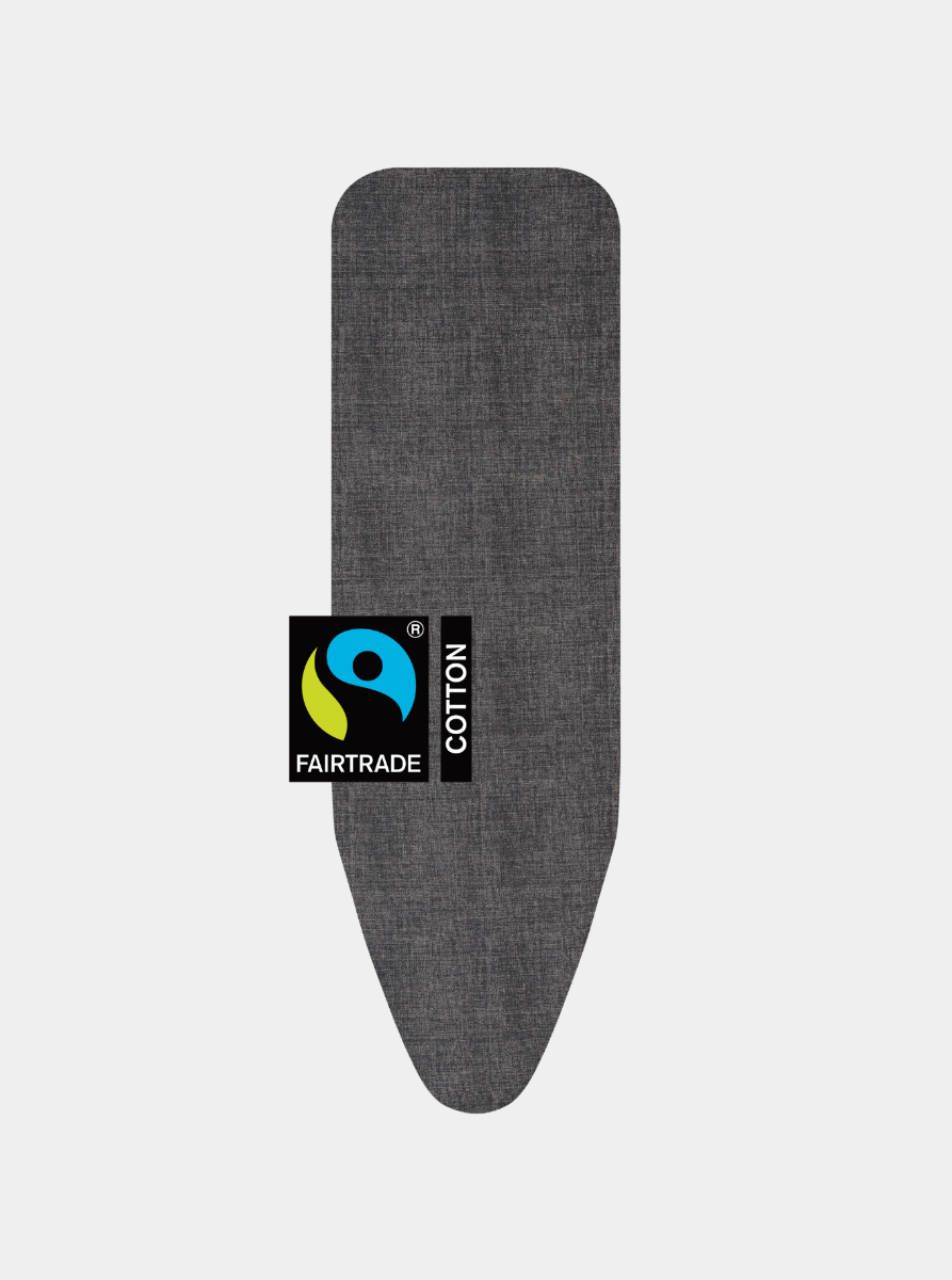 Funda para mesa de planchar B 124 x 38 cm, set completo - Denim Black, Algodón Fairtrade