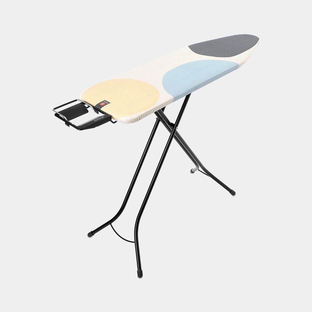 Table à repasser taille B 124 x 38 cm, pour fer vapeur - Spring Bubbles, Coton équitable