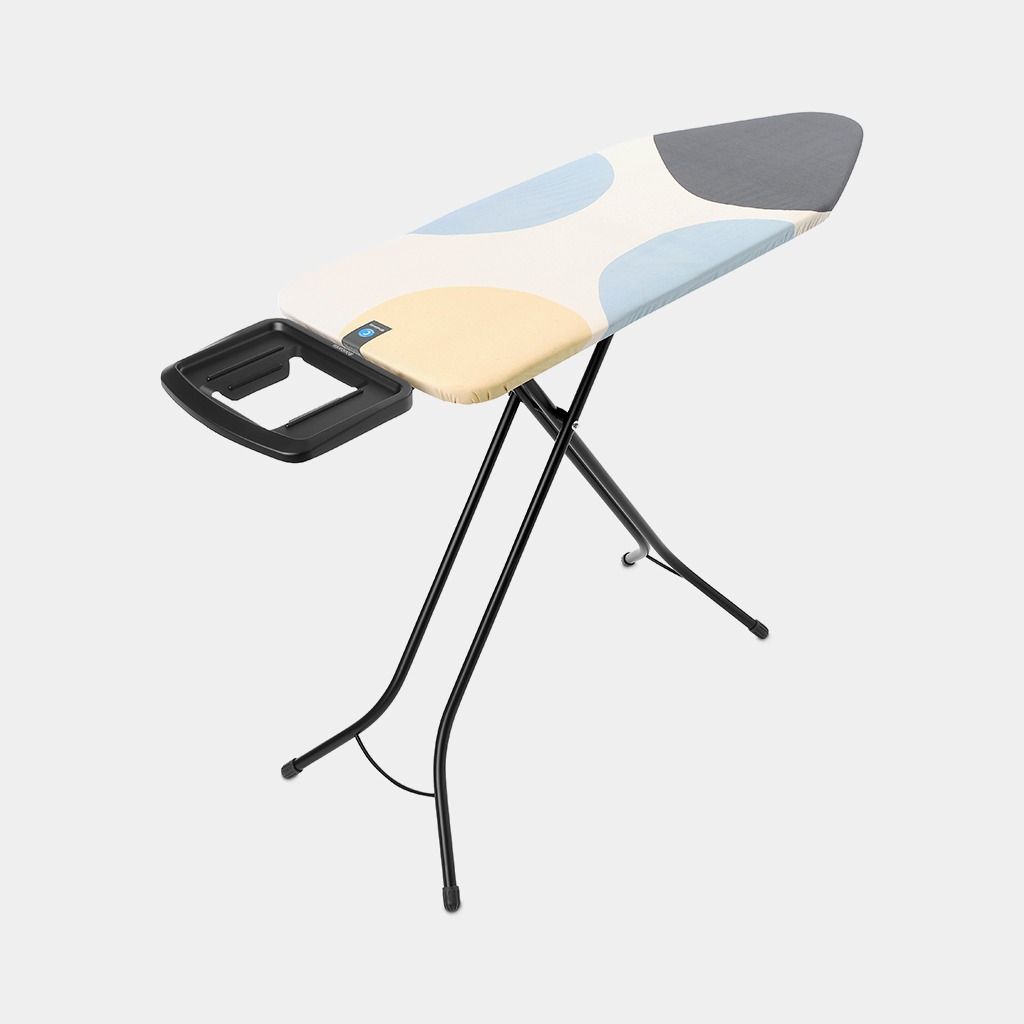 Strijkplank C 124 x 45 cm, voor stoomstrijkijzer - Spring Bubbles, Fairtrade katoen