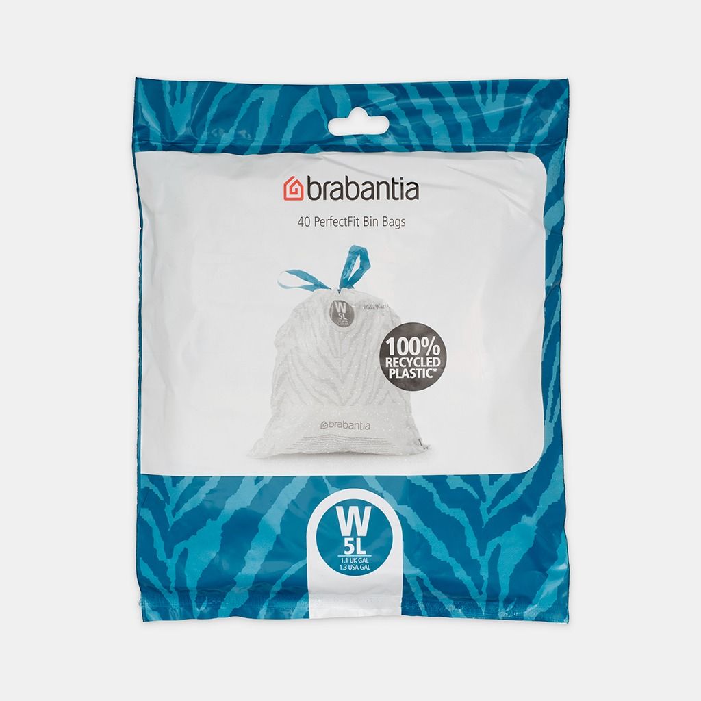 PerfectFit Afvalzakken Code W (5 liter), Dispenser pack 40 stuks