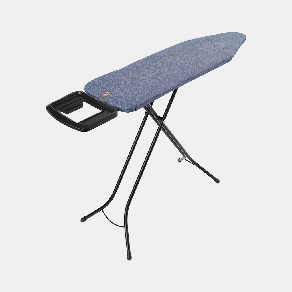 Table à repasser taille B 124 x 38 cm, pour fer vapeur - Denim Blue, Coton équitable