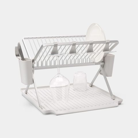 Foldable Dish Drying Rack SinkSide, Large - Light Grey