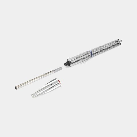 Rotary Topspinner 40 metre, with Ground Spike, Ø 45mm, SplitPole - Metallic Grey