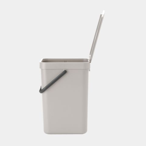 Sort & Go Waste Bin 12 litre - Mid Grey
