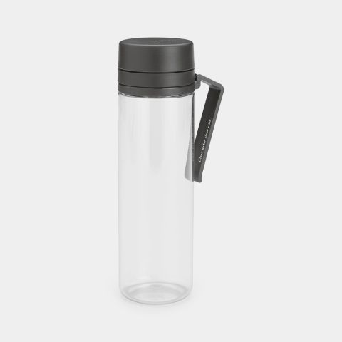 Make & Take Break Set 2 pieces (Water Bottle + Lunch Box Flat Plastic) - Dark Grey