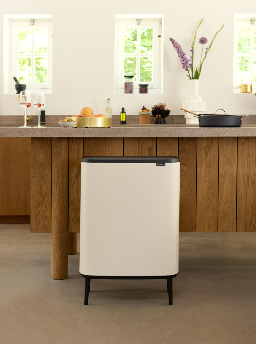 Bo Touch Bin Hi 2 x 30 litre - Soft Beige