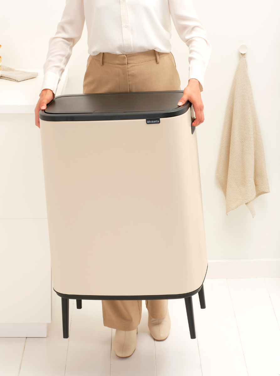 Bo Touch Bin Hi 2 x 30 litre - Soft Beige