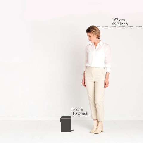 NewIcon Pedal Bin 3 litre - Satin Taupe