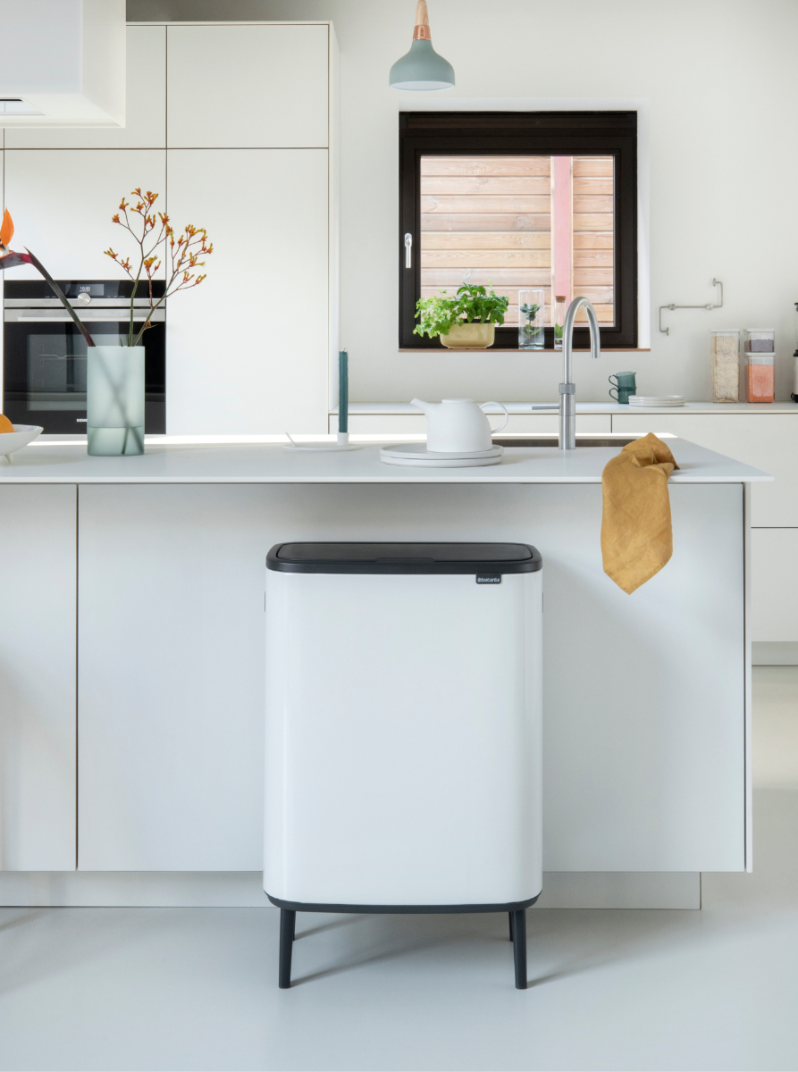 Bo Touch Bin Hi 2 x 30 liter - White