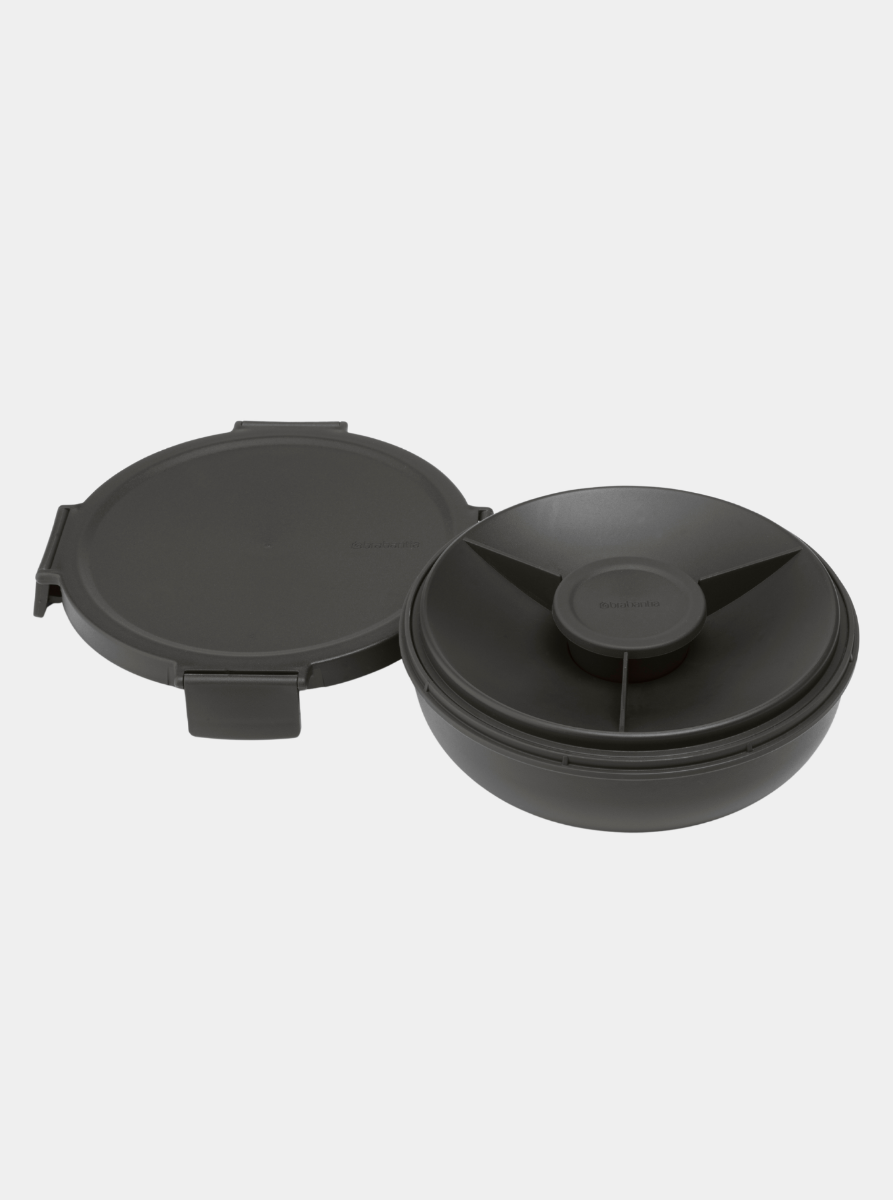 Make & Take Salat Lunch Set Make & Take Salatschüssel mit 3-teiligem Besteckset – Dark Grey