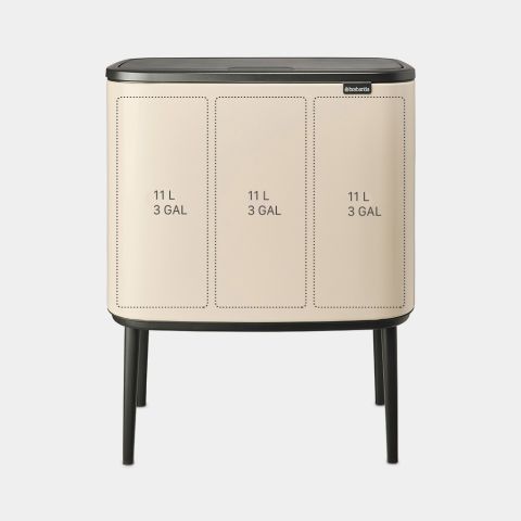 Bo Touch Bin 3 x 11 litres - Soft Beige