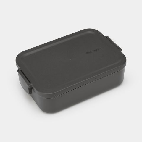 Make & Take Lunchset 2-delig, kunststof (Soepbeker 0,6 liter, Lunchbox Medium) - Dark Grey