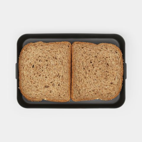 Make & Take Lunchbox Plat, kunststof - Dark Grey