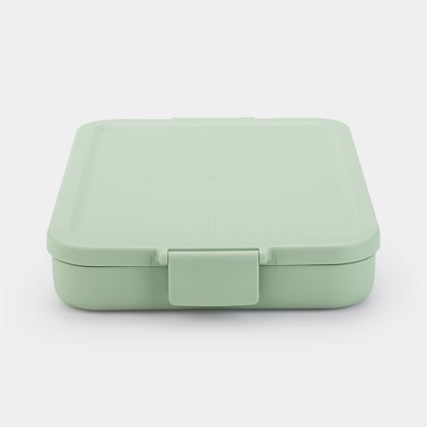 Make & Take Lunch Box Flat Plastic, Jade Green