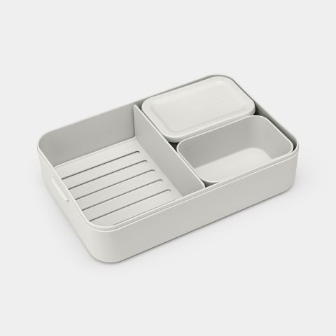 Make & Take Bento Lunchbox Large, kunststof - Light Grey