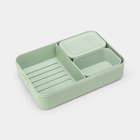 Make & Take Boîte Bento Grande, Plastique - Jade Green